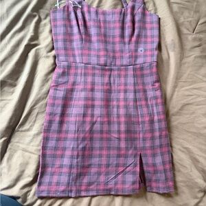 Aeropostale Pink Checkered Mini Dress